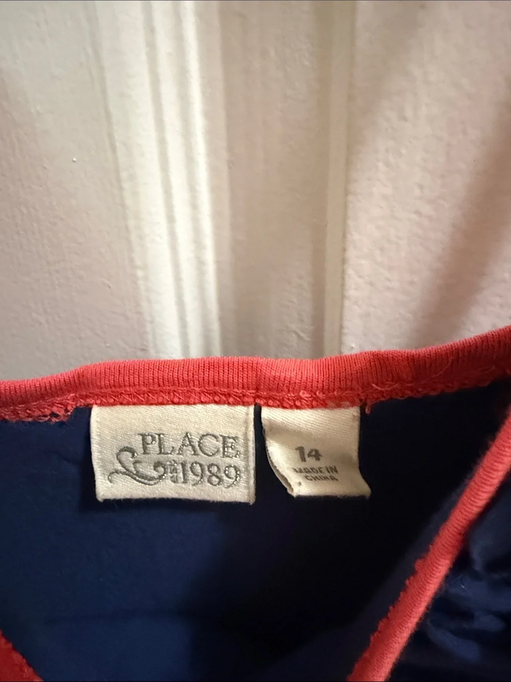 Children’s Place Girls Navy and Coral Striped Sundress - Kid's Summer Dress - Picture 3 of 3